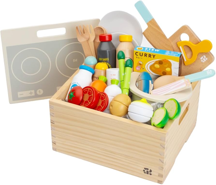 【ウッディプッディ直営限定品】はじめてのおままごと グツグツ煮込みお料理セット Amazon | 【ウッディプッディ直営限定品】はじめてのおままごと